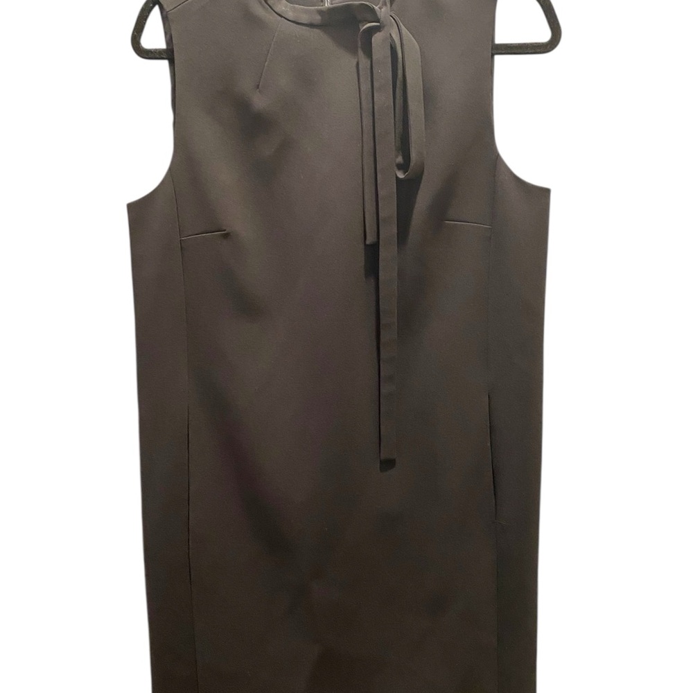 Theory Black Tie Front Sheath Dress Size 12